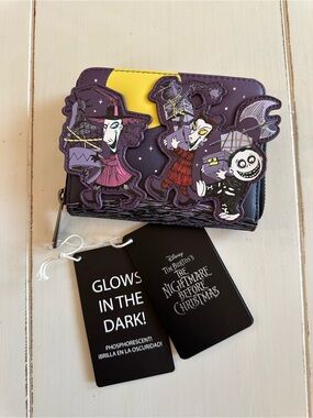 Loungefly Disney The Nightmare Before Christmas Zip Wallet NWT